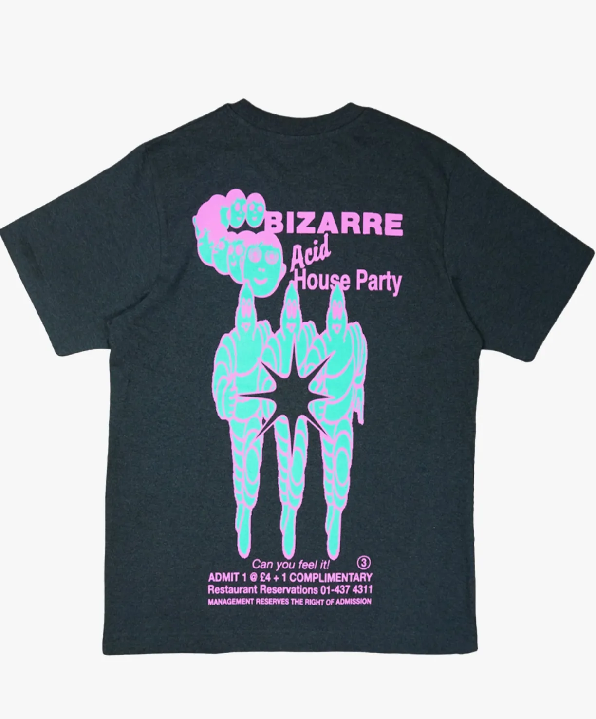 Nowadays Bizarre "Acid House" T-shirt - Dark Grey^ T-Shirts