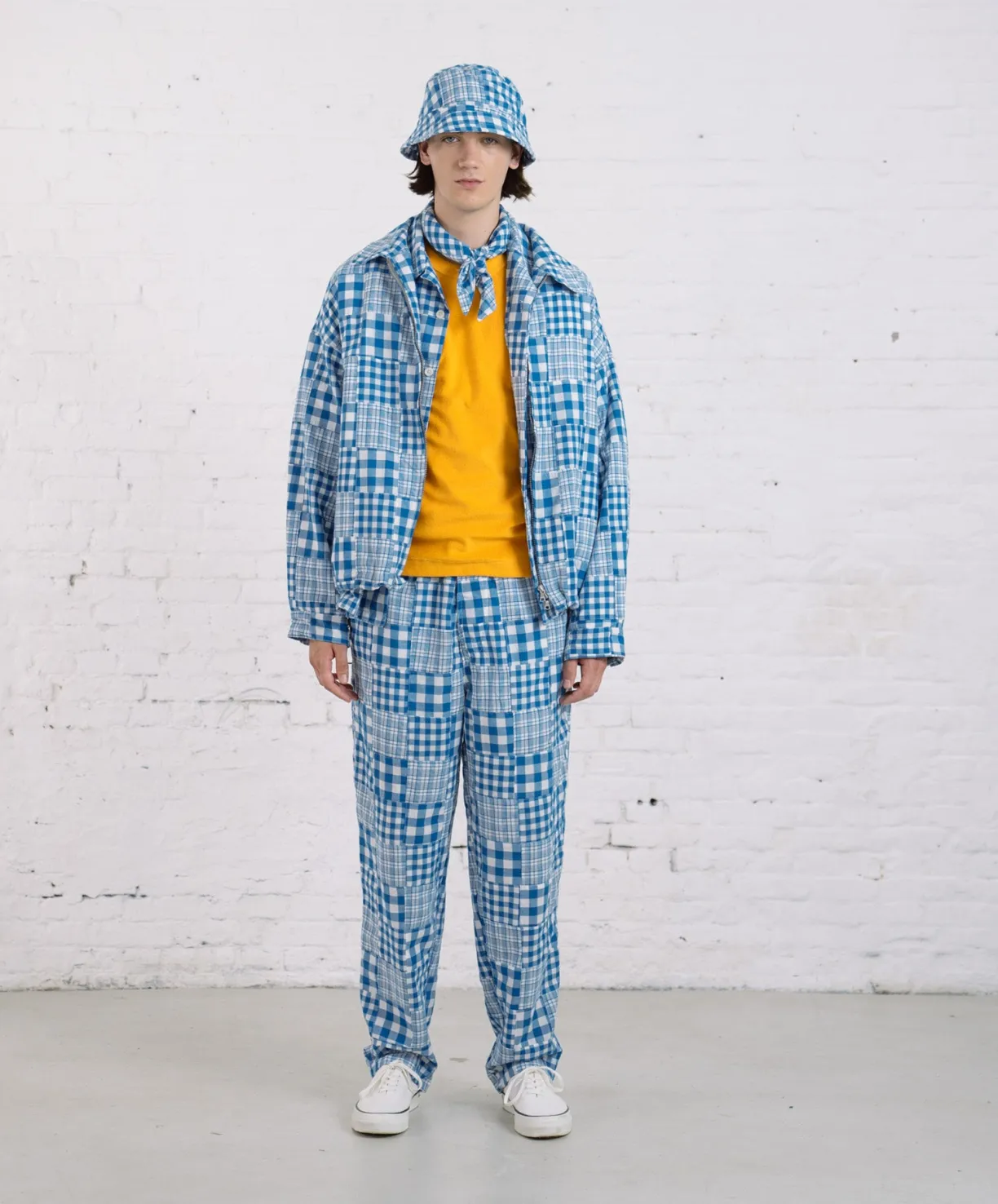 Howlin Boxy Swing Jacket - Blue Madras Patchwork^ Made In Belgium | Outerwear