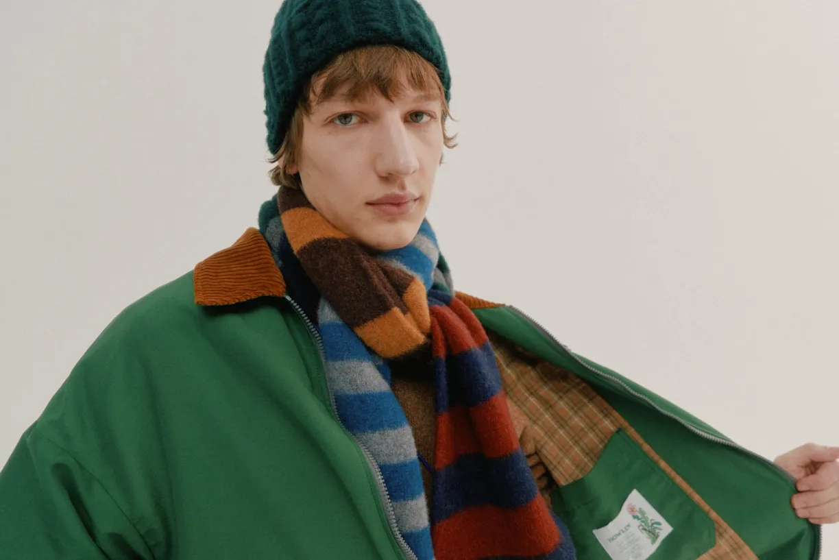 boxy_swing_jacket__cord_neck__howlin_duck_green_4.webp Howlin Boxy Swing Jacket - Cord Neck - ’ Duck Green^ Made In Belgium | Outerwear