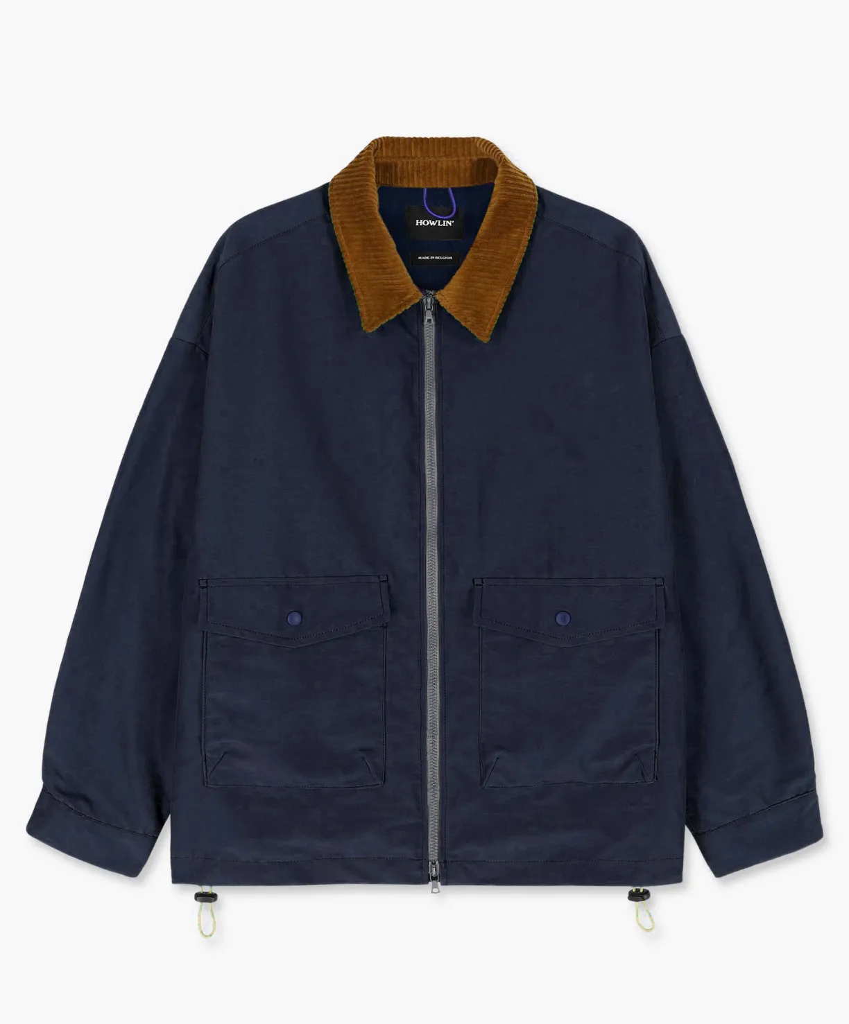 Howlin Boxy Swing Jacket - Cord Neck - Navy^ Made In Belgium | Outerwear