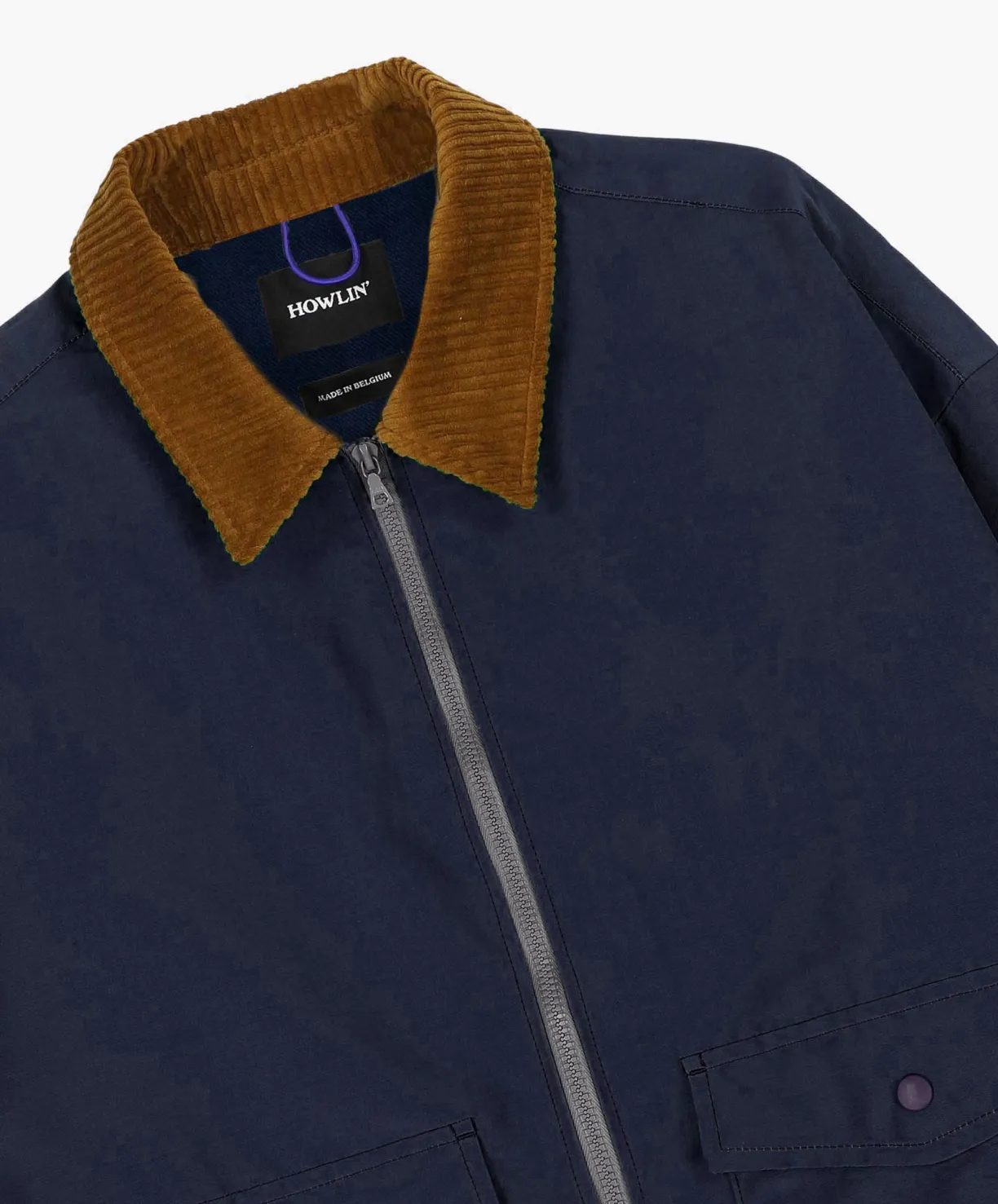 Howlin Boxy Swing Jacket - Cord Neck - Navy^ Made In Belgium | Outerwear