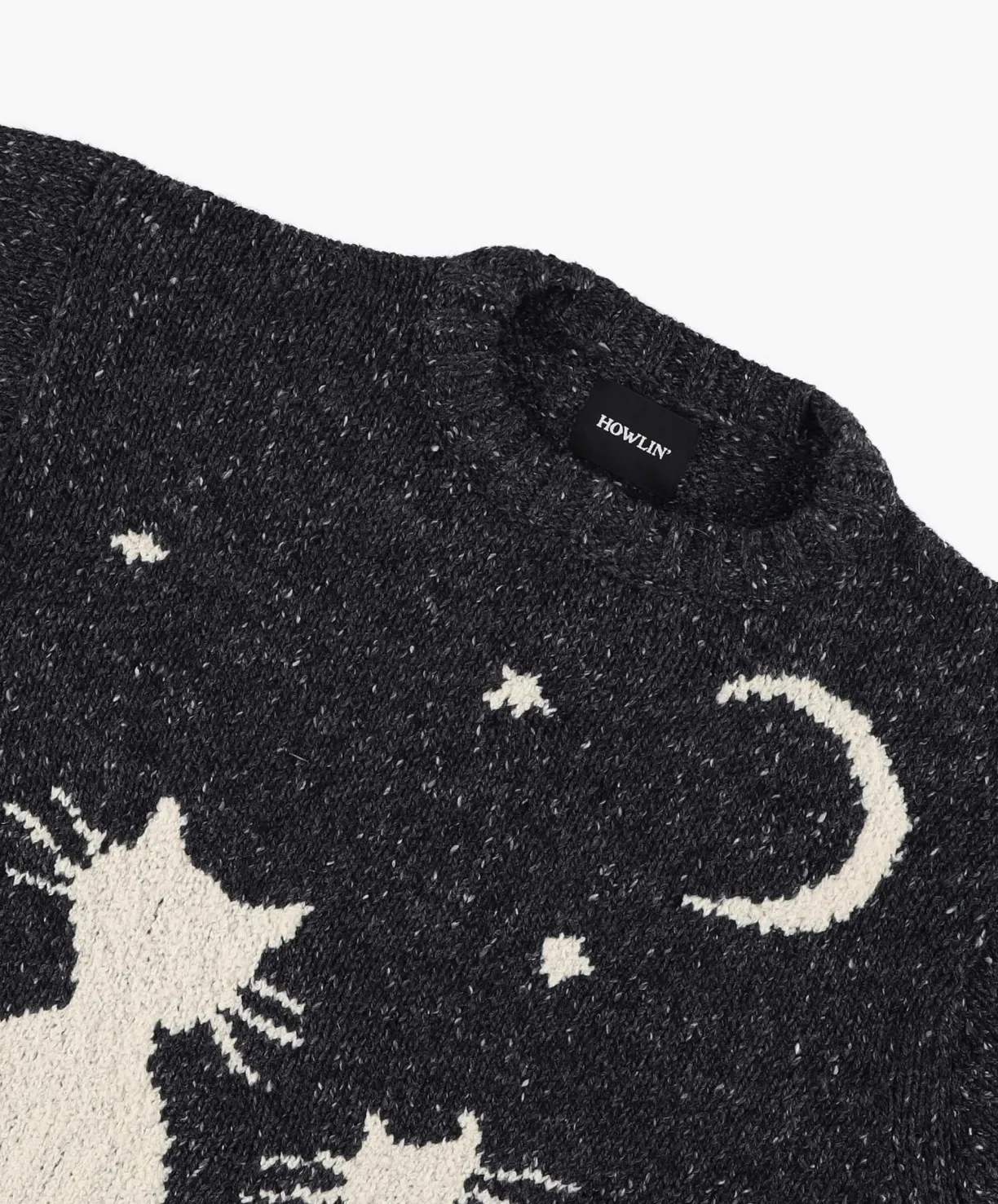 cats_in_space__charcoal_3.webp Howlin Cats In Space - Charcoal^ Knitwear