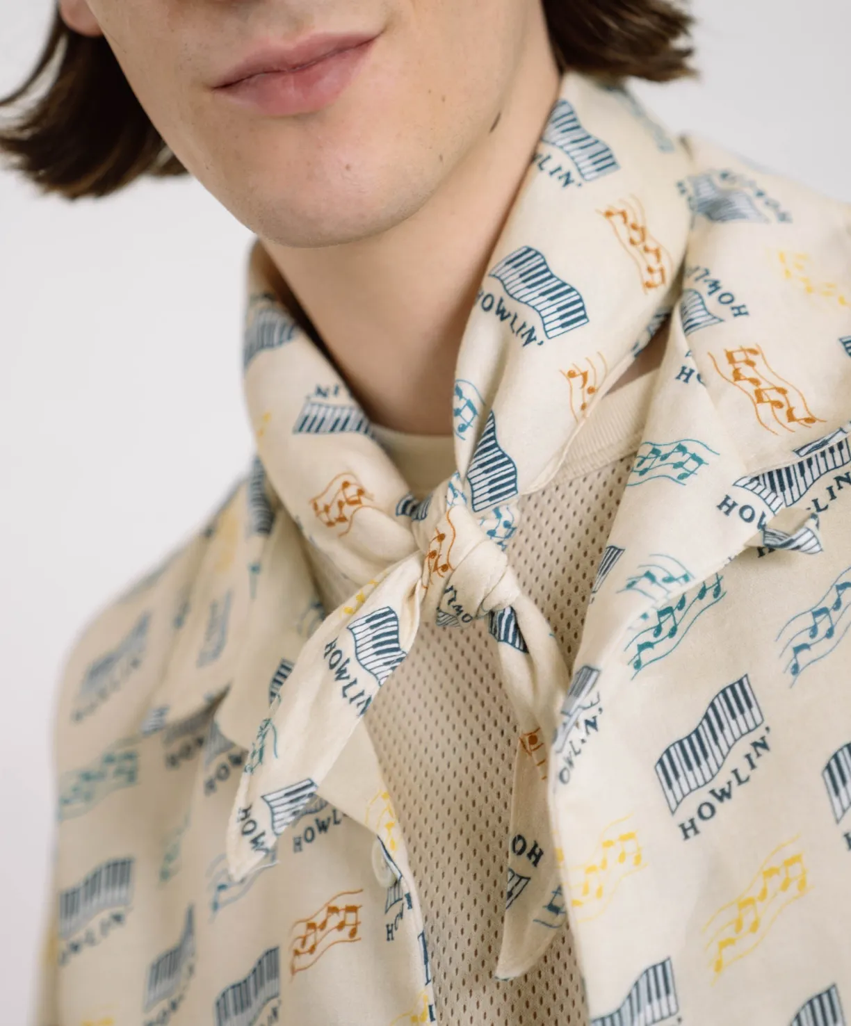 cocktail_damore__sand_howlin_piano_hemp_print_2.webp Howlin Cocktail D’Amore - Sand ' Piano Hemp Print^ Shirts | Made In Belgium