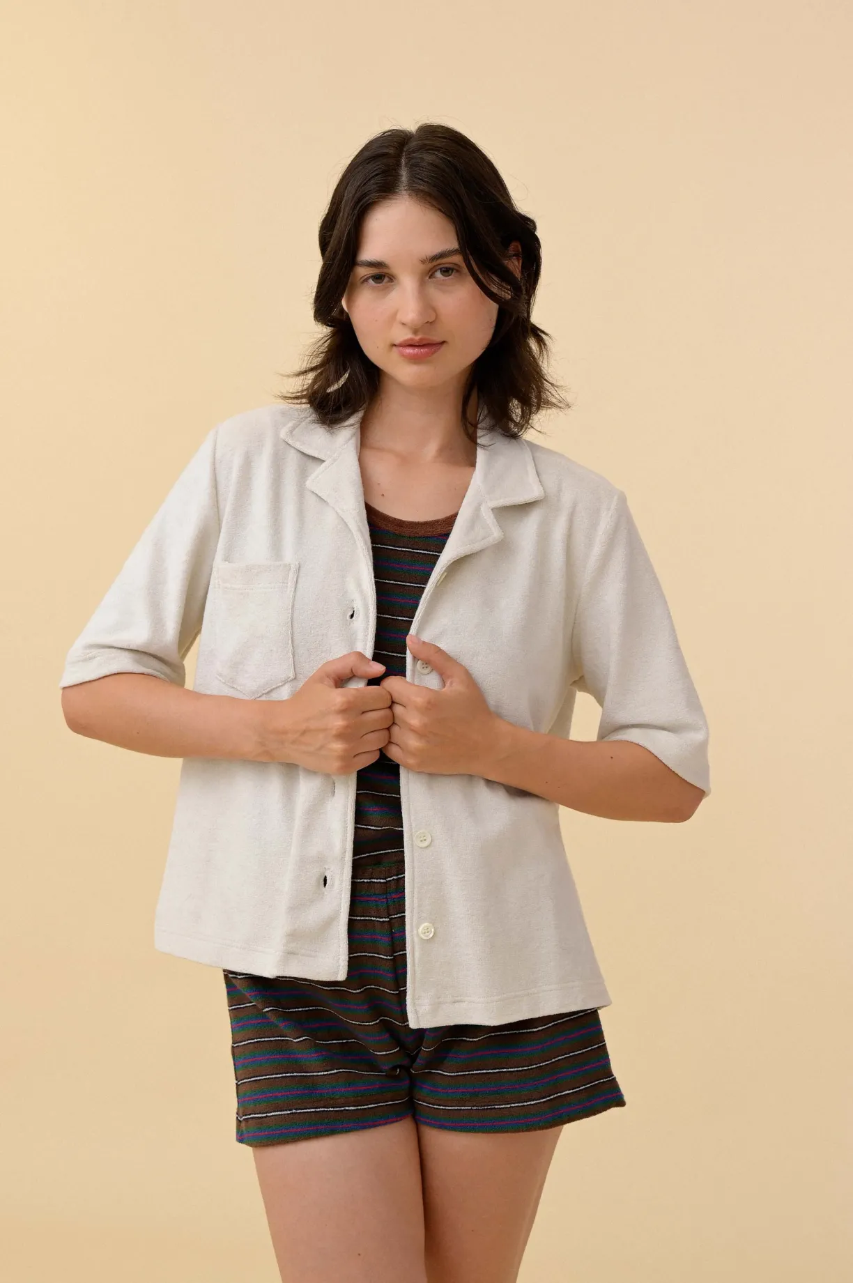 Howlin Cocktail In Towel For The Girls - White Sand (Women)^Women Shirts | Made In Belgium