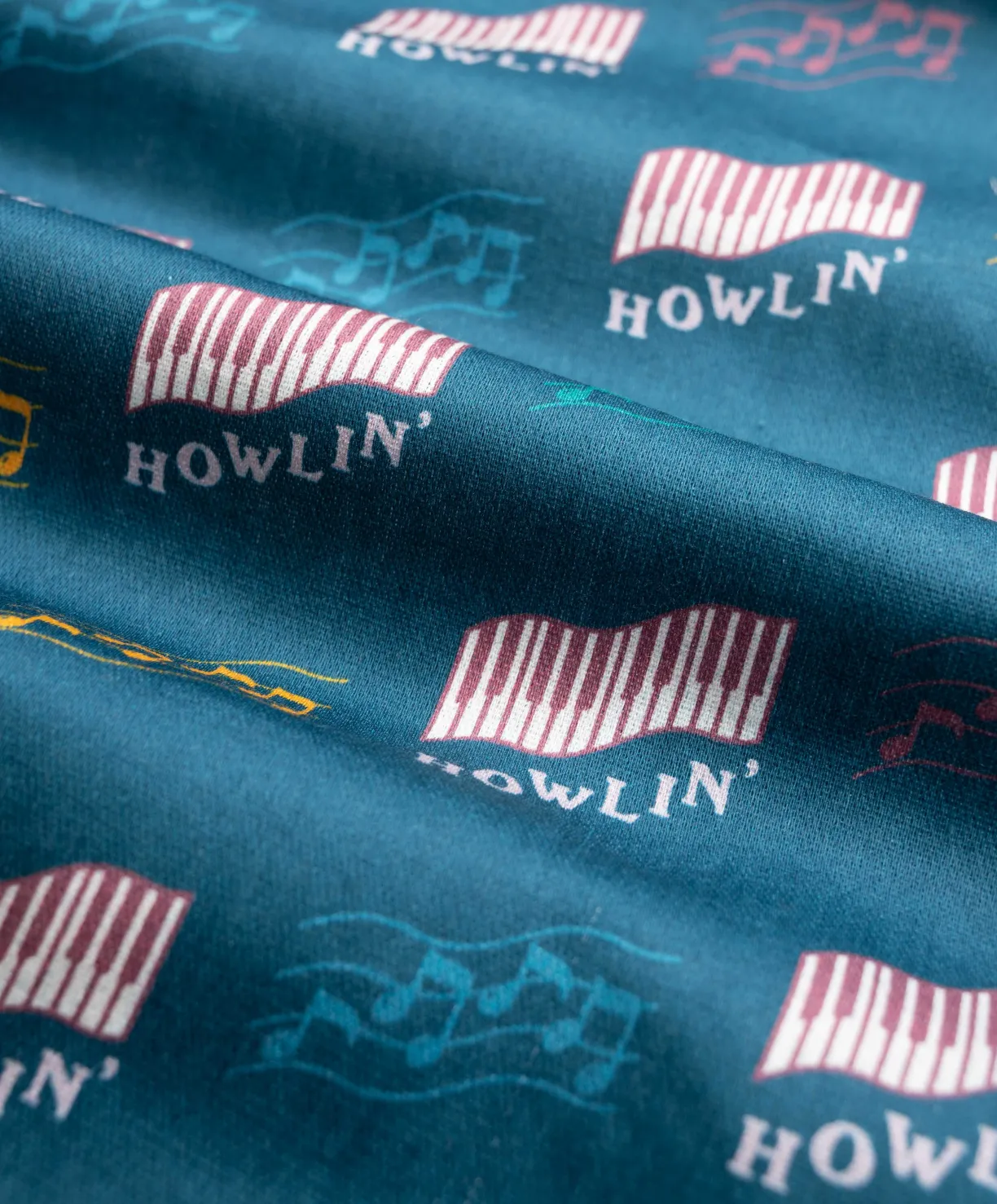 Howlin Cocktails For The Girls Please Shirt - Azzuro ' Piano Hemp Print (Women)^Women Shirts | Made In Belgium