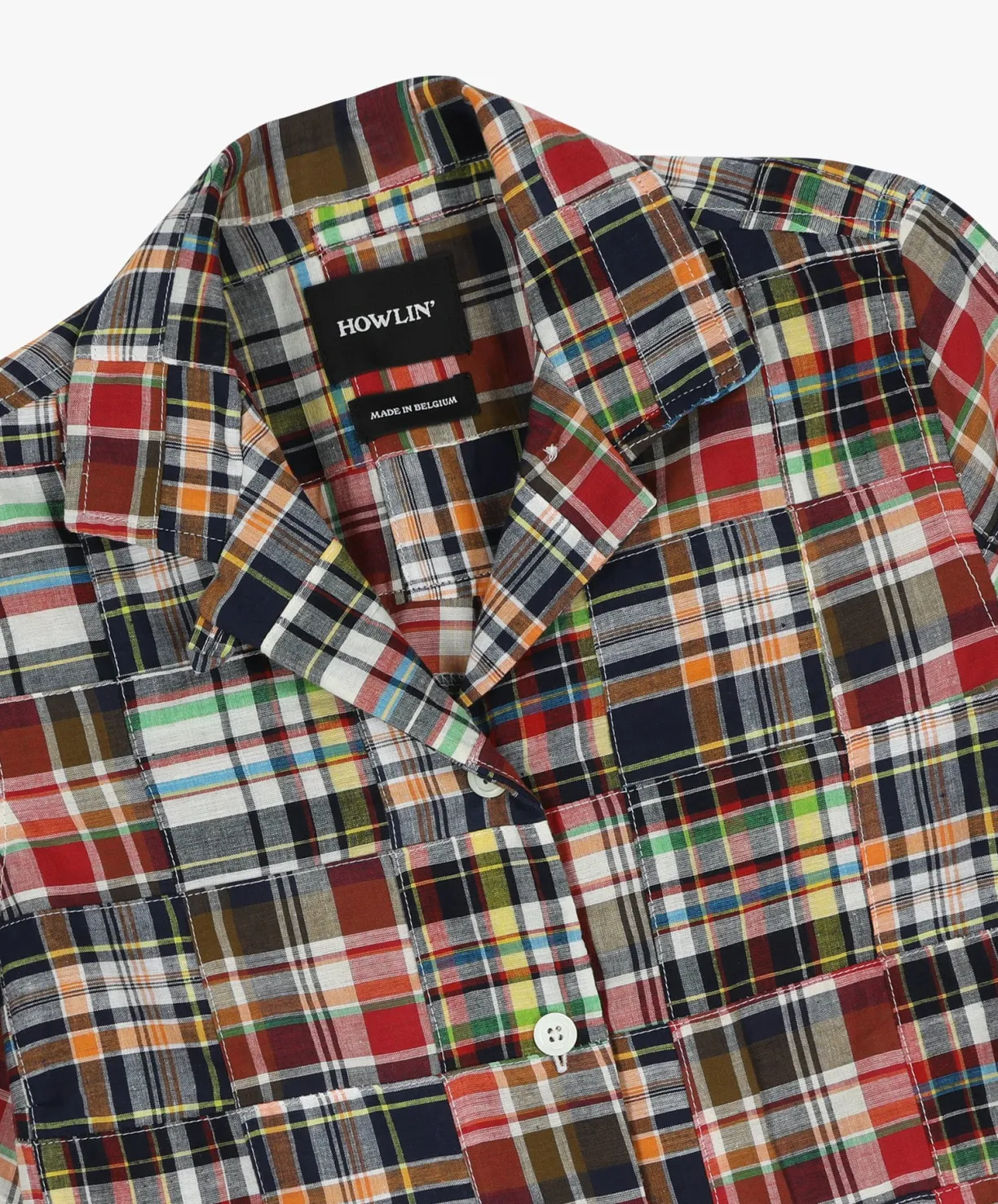 Howlin Cocktails For The Girls Please Shirt - Multi Madras Patchwork (Women)^Women Shirts | Made In Belgium