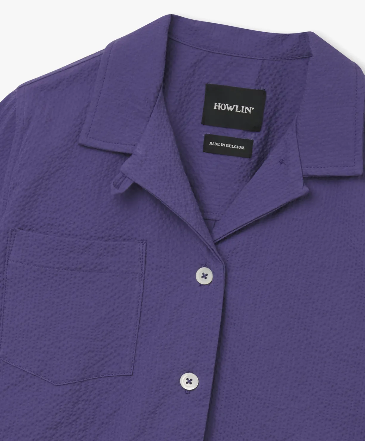 Howlin Cocktails For The Girls Please Shirt - Purple Seersucker (Women)^Women Shirts | Made In Belgium