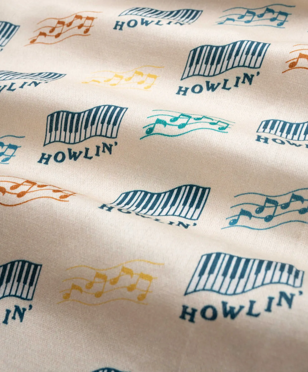 Howlin Cocktails For The Girls Please Shirt - Sand ' Piano Hemp Print (Women)^Women Shirts | Made In Belgium