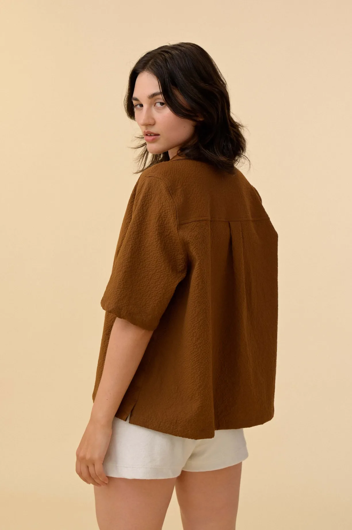 Howlin Cocktails For The Girls Please Shirt - Walnut Seersucker (Women)^Women Shirts | Made In Belgium