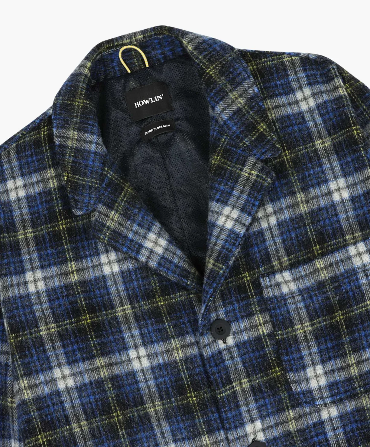 cosmic_blazer__brushed_japanese_wool_check_blue_mix_3.webp Howlin Cosmic Blazer - Brushed Japanese Wool Check Blue Mix^ Made In Belgium | Outerwear