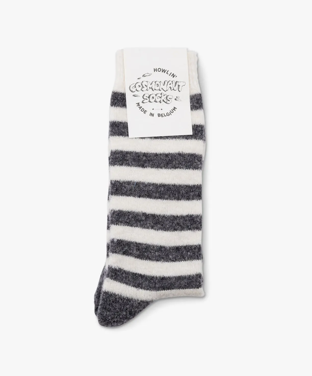 Howlin Cosmonaut Socks - White / Grey^Women Made In Belgium | Made In Belgium