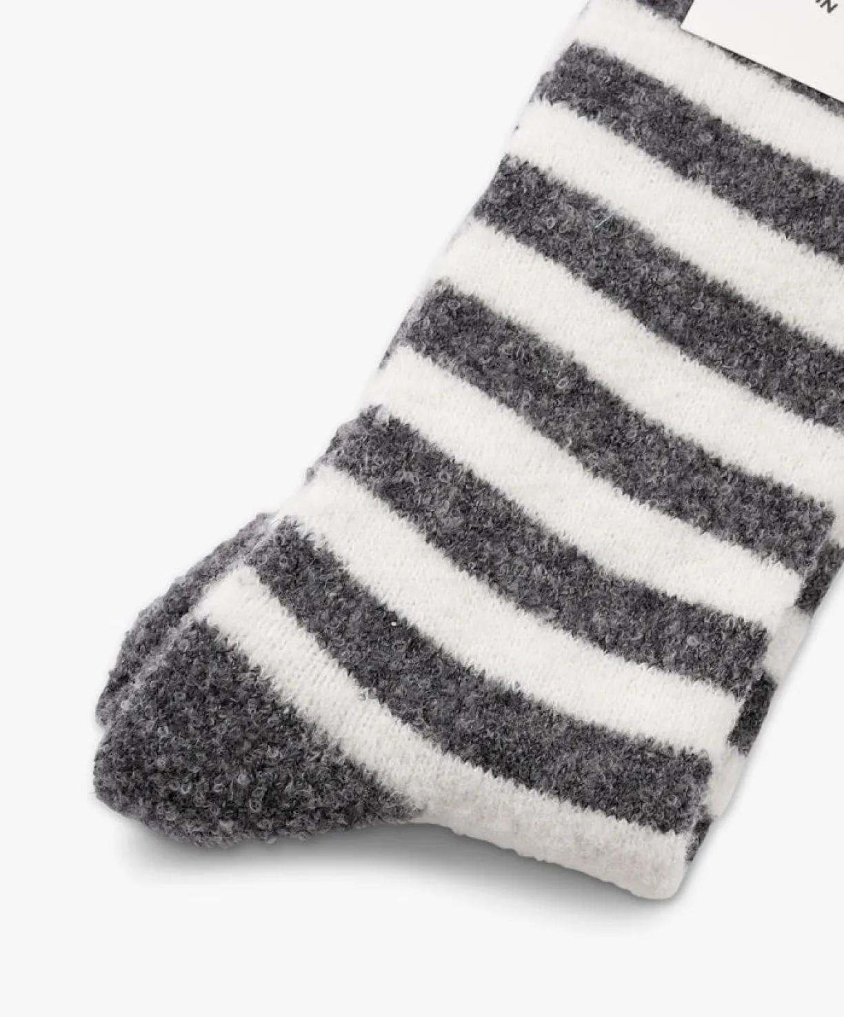 Howlin Cosmonaut Socks - White / Grey^Women Made In Belgium | Made In Belgium