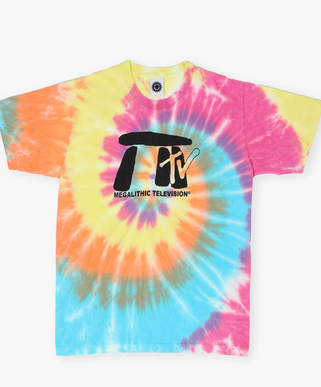 Good Morning Tapes Megalithic TV SS Tee - Rainbow Tie Dye^ T-Shirts