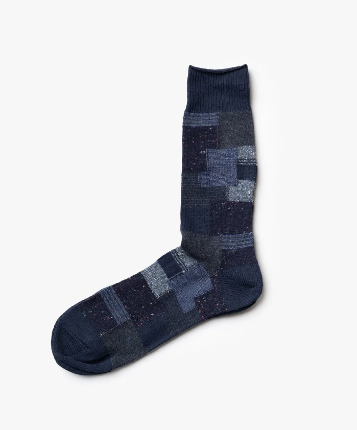 Anonymous Ism Patchwork Crew Socks - Navy^Women Socks | Accessories