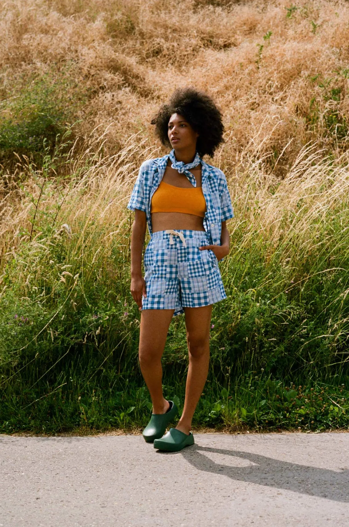 Howlin Private Shorts - Blue Madras Patchwork (Women)^Women Shorts | Shorts