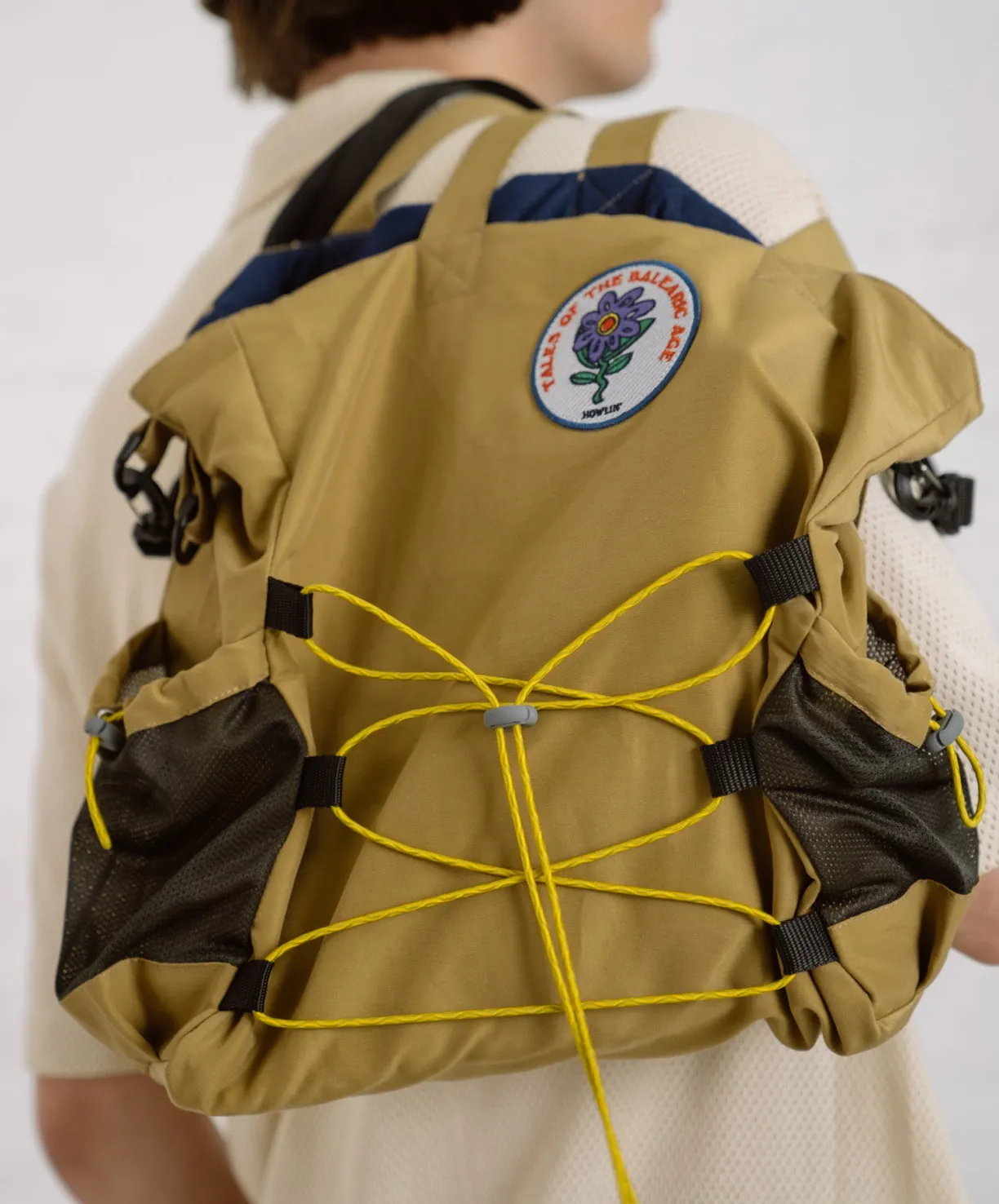 Howlin Record Bag Deluxe - Khaki Water Repellent Nylon^Women Made In Belgium | Made In Belgium