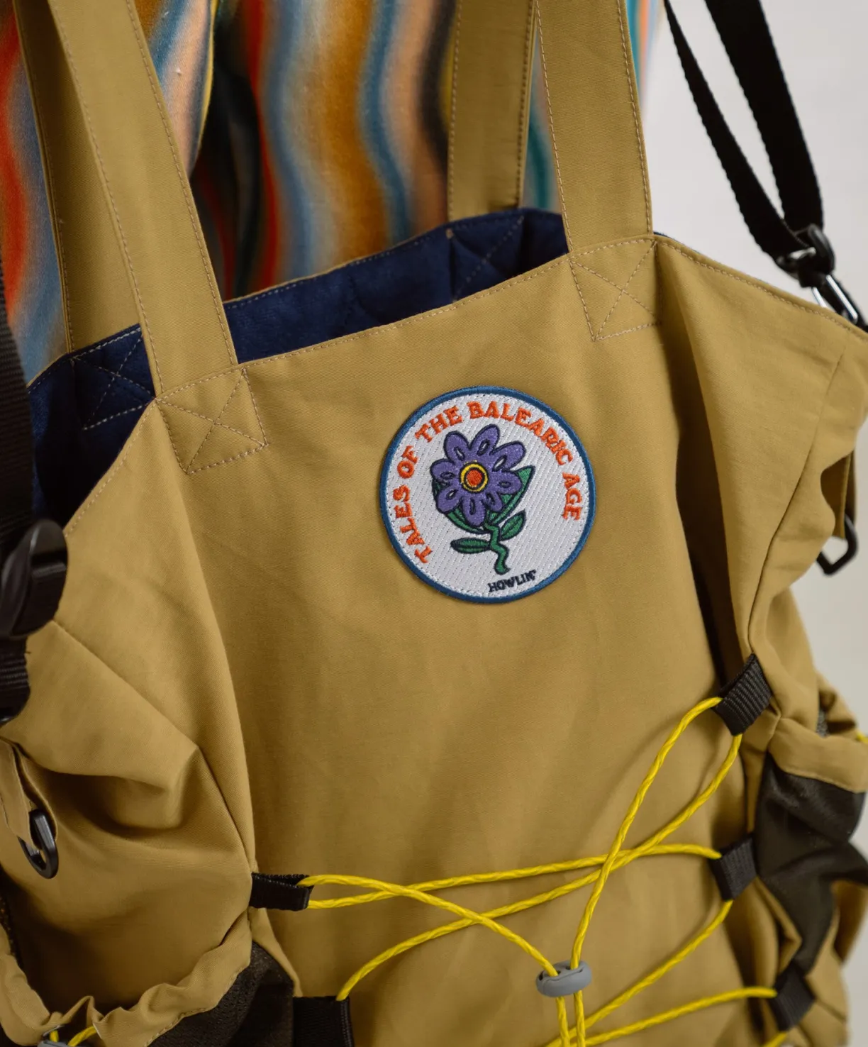 Howlin Record Bag Deluxe - Khaki Water Repellent Nylon^Women Made In Belgium | Made In Belgium