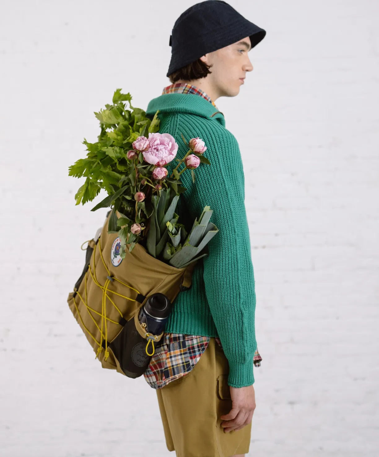 Howlin Record Bag Deluxe - Khaki Water Repellent Nylon^Women Made In Belgium | Made In Belgium