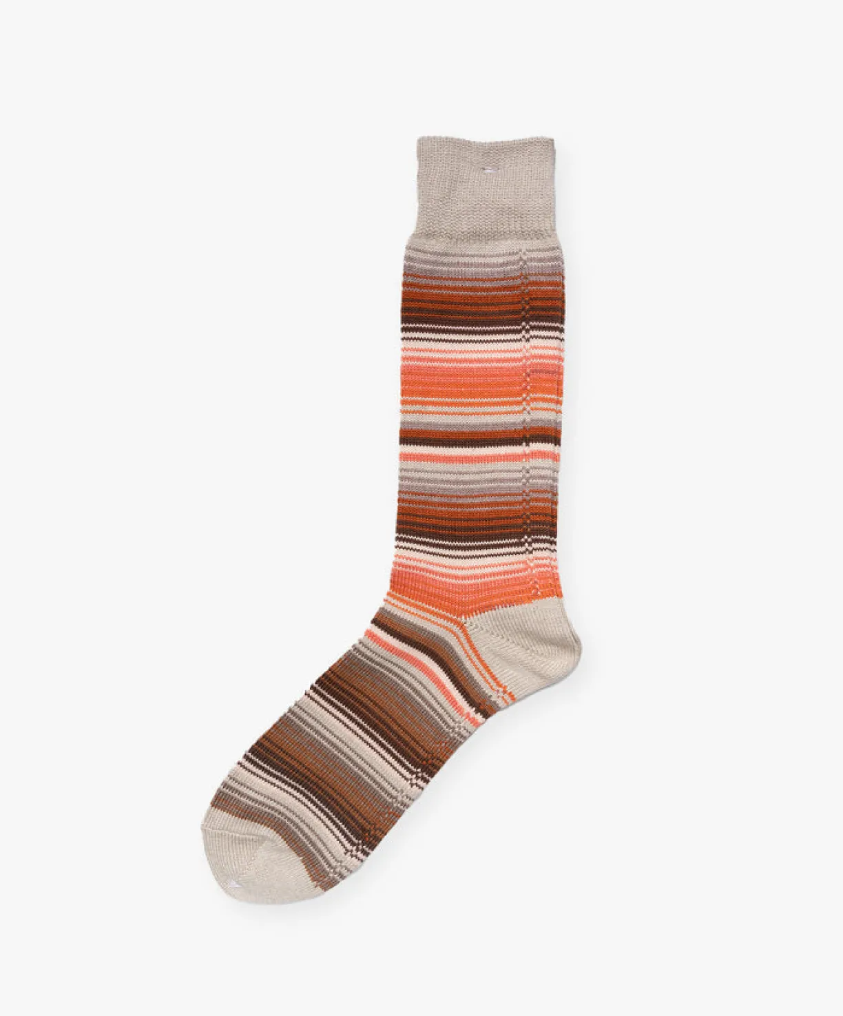 Anonymous Ism Sarape Stripes Crew Socks - Beige^Women Socks | Accessories