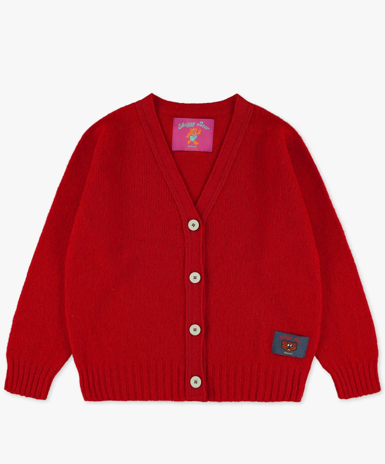 Howlin Shaggy Bear Cardigan - Flaming Red (Women)^Women Knitwear | Shaggy Bear