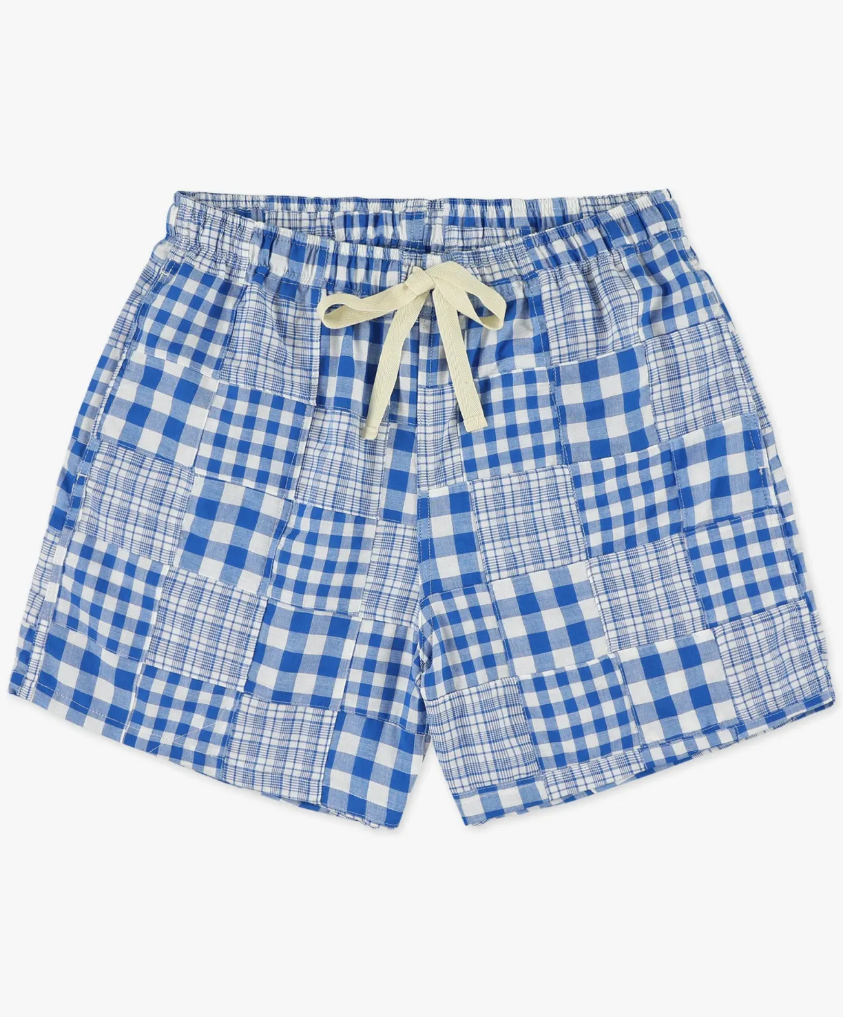Howlin Smiling Shorts - Blue Madras Patchwork^ Shorts | Made In Belgium