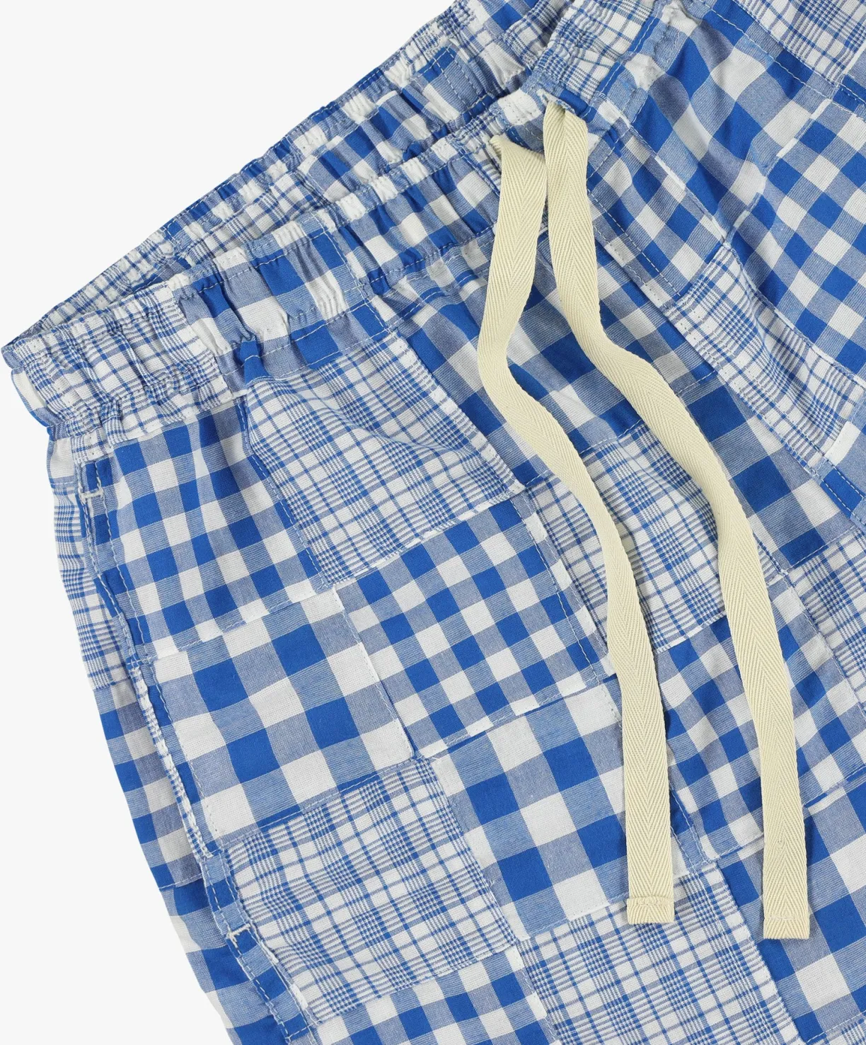 Howlin Smiling Shorts - Blue Madras Patchwork^ Shorts | Made In Belgium