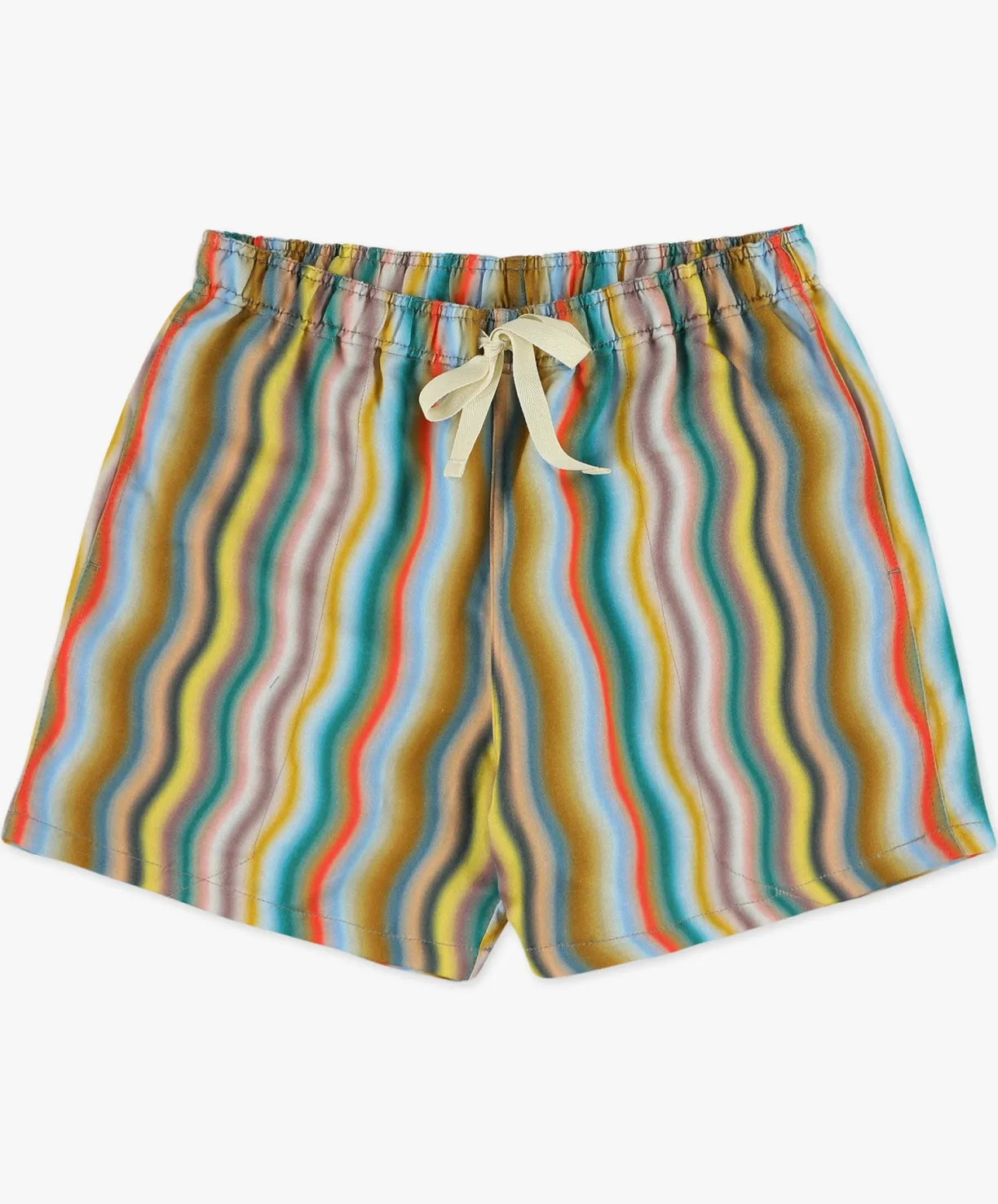 Howlin Smiling Shorts - Multi Wave Hemp Print^ Shorts | Made In Belgium
