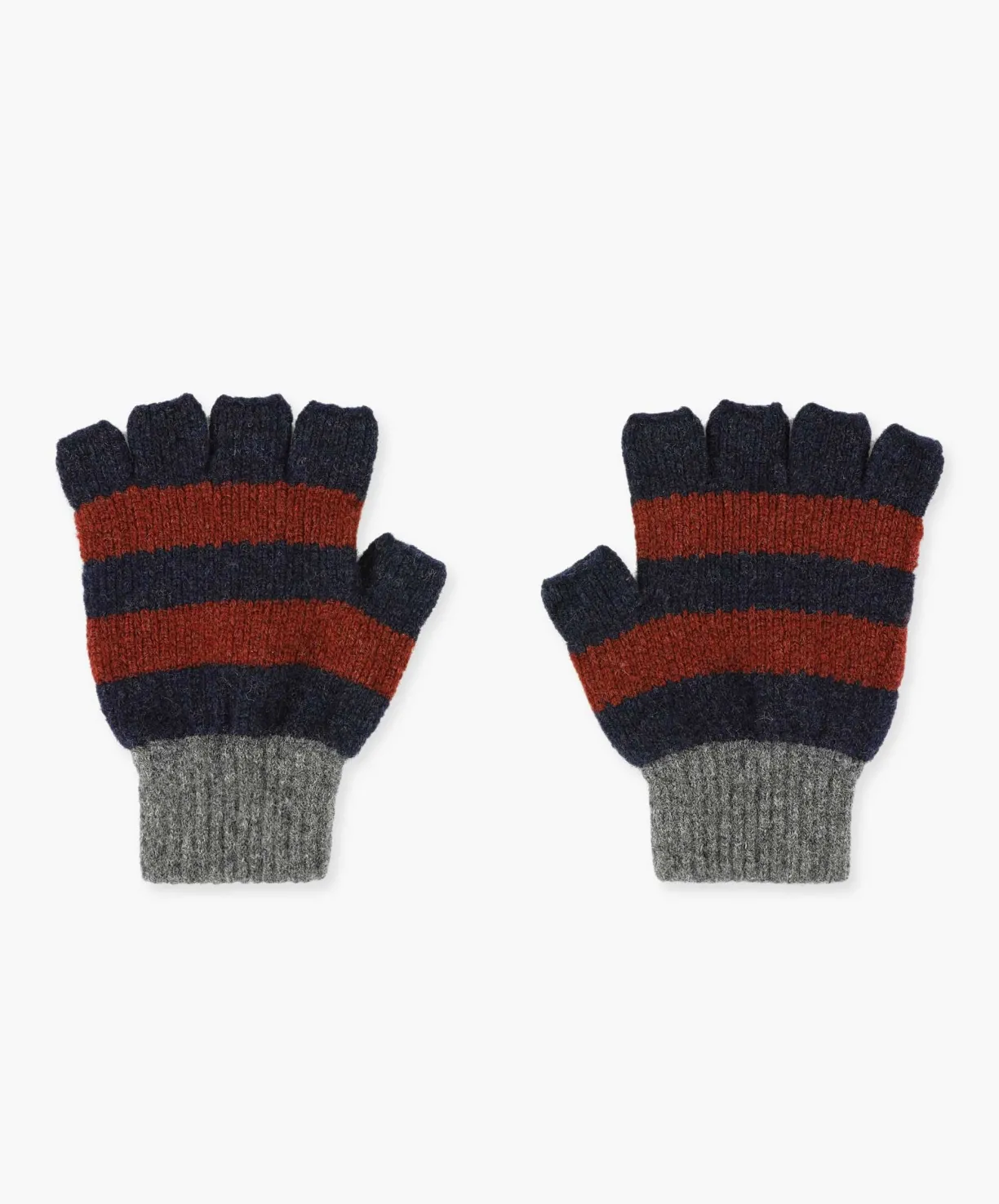 Howlin Striped No Fingers Gloves - Navy^Women Gloves | Gloves