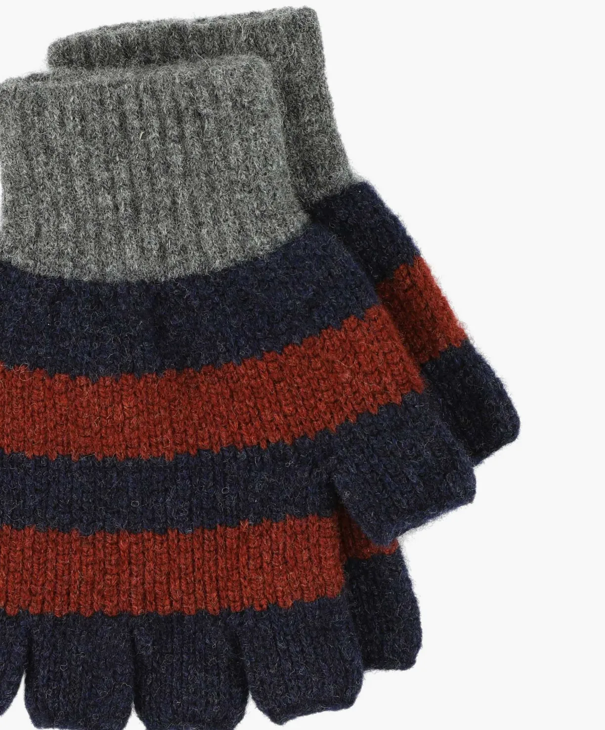 Howlin Striped No Fingers Gloves - Navy^Women Gloves | Gloves