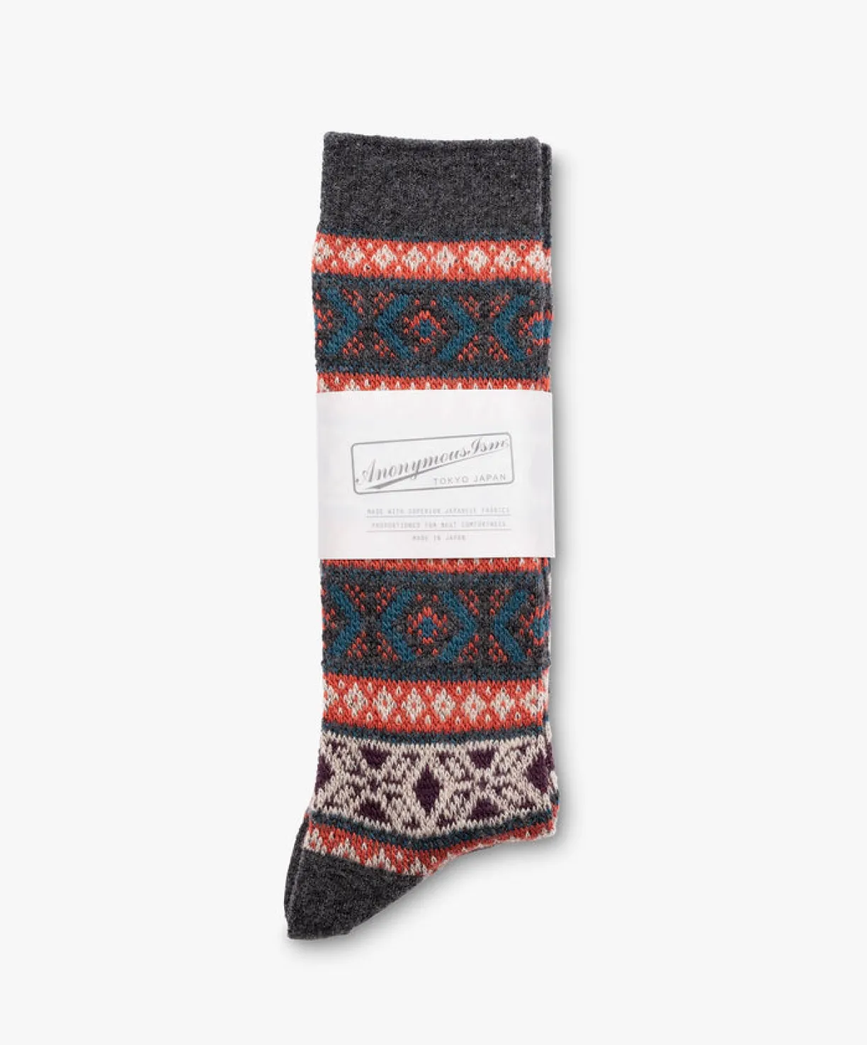 Anonymous Ism Wool JQ Socks - Charcoal^Women Socks | Accessories